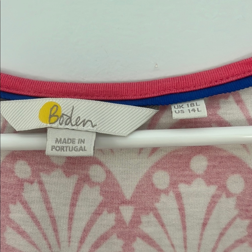 Boden Dara Jersey Dress-Pink and White - Picture 9 of 10